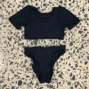 Vintage Hunza G Black Bikini Swimsuit